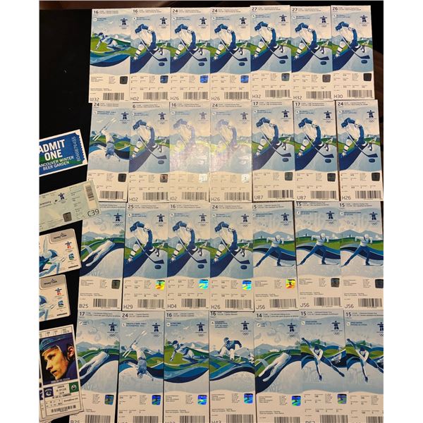 Vancouver 2010 Olympics Ticket & Memorabilia Lot
