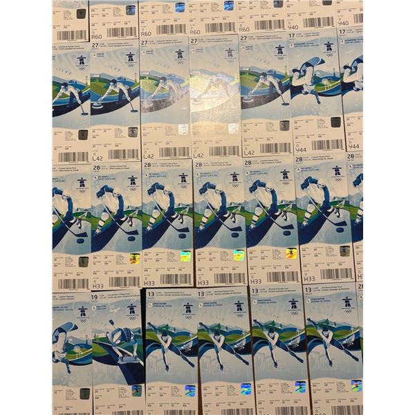 28 Original Vancouver 2010 Olympic Event Tickets