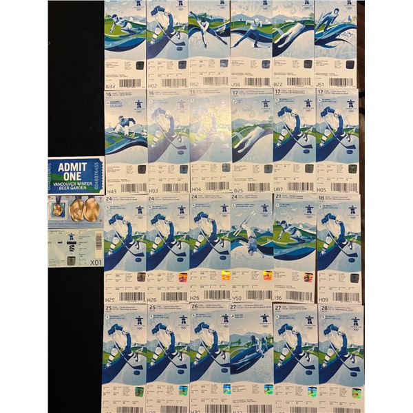 Vancouver 2010 Olympics Ticket & Memorabilia Lot