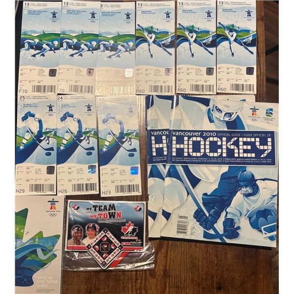 2010 Vancouver Olympics Tickets & Memorabilia Set