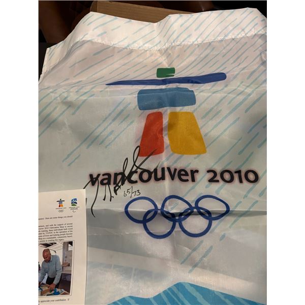 Vancouver 2010 Olympic Banner, Triple Signed
