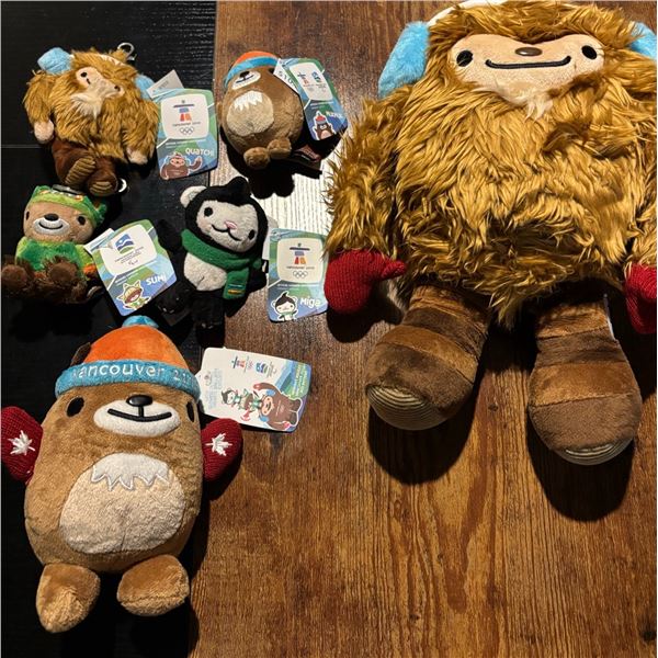 2010 Vancouver Olympic Mascot Plush Set, 6 Pcs W/Tags