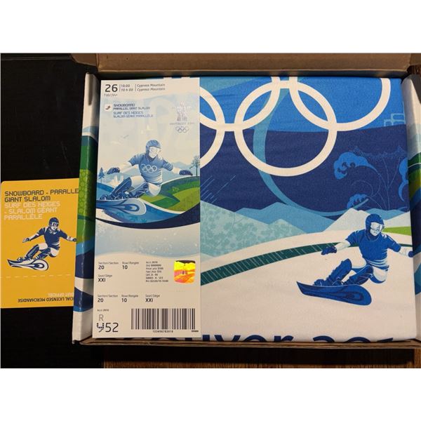 Vancouver 2010 Olympic Bib & Event Ticket Set