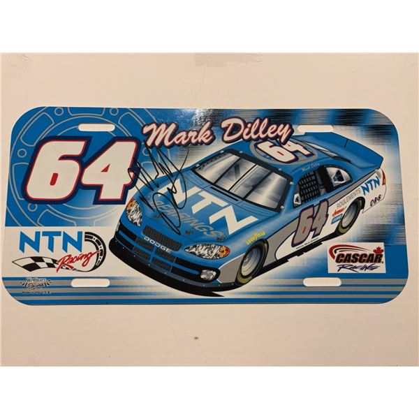 Mark Dilley Signed NTN Racing License Plate