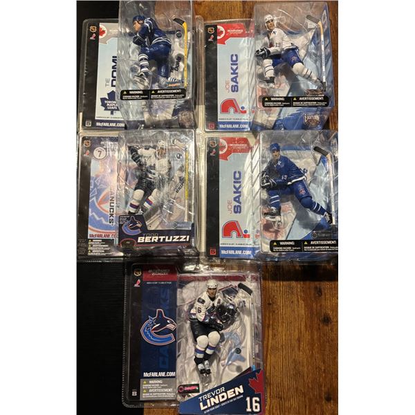 5 McFarlane NHL Figures, New in Package, Variants