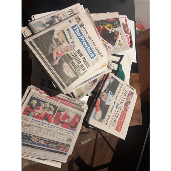 2010 Olympics Newspapers, Multiple Provinces