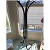 Image 1 : Black Curved Wood Standing Coat Rack, 75 Inches Tall, Modern Design