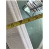Image 5 : Square Beige Textured Wood and Glass-Top Side Table, 26.5" x 26.5", 18.5" High