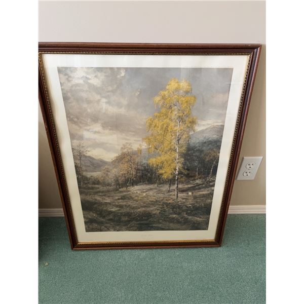 J. MacWhirter Golden Leaves Print by Berlin Photographic Company, 21x27 in. Framed