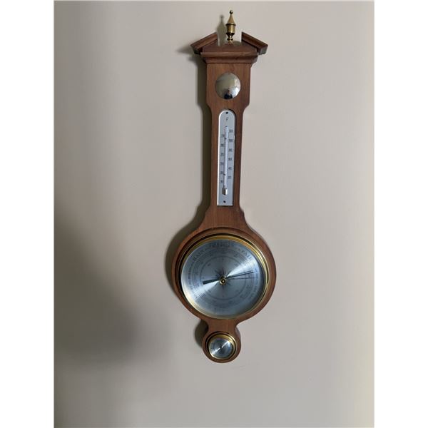 Wall-Mounted Weather Station with Thermometer, Barometer, and Hygrometer