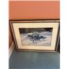 Image 2 : Two Framed Winter Landscape Prints Including Peter Shostak c. 1980, 13x16 and 15x18 in