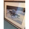 Image 3 : Two Framed Winter Landscape Prints Including Peter Shostak c. 1980, 13x16 and 15x18 in