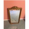 Image 1 : Rectangular Ornate Gold Framed Wall Mirror, Approx. 29.5" x 17.5"