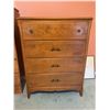 Image 3 : Four Drawer Solid Wood Dresser with Brass Hardware, 42"H x 32"W