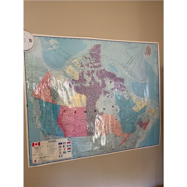 Large Wall Map of Canada with Provinces and Territories, 45"x37"