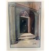 Image 1 : Framed Watercolour Painting by ZOE Showing Architectural Doorway Scene 24x27 Inches