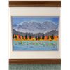Image 1 : E. Joan North Framed Watercolour Landscape Painting Mountain and Lake Scene 12x9 in
