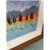 Image 4 : E. Joan North Framed Watercolour Landscape Painting Mountain and Lake Scene 12x9 in