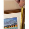 Image 6 : E. Joan North Framed Watercolour Landscape Painting Mountain and Lake Scene 12x9 in