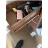 Image 7 : Brown Metal Solid Desk with Five Drawers, Laminate Top, and Accessories