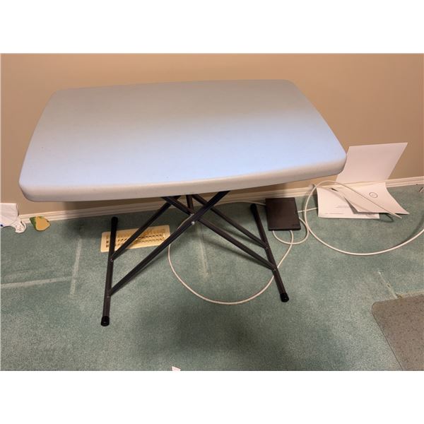 Rectangular Folding Table with Black Metal Legs, 24" x 36"