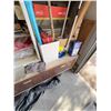 Image 11 : Garage Lot With Wooden Dresser, Metal Shelving, Mini Fridge, Storage Bins and All Contents