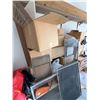 Image 14 : Garage Lot With Wooden Dresser, Metal Shelving, Mini Fridge, Storage Bins and All Contents