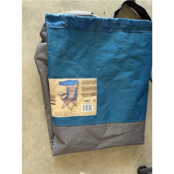 Bass Pro Shops Blue Portable Canopy Chair With Storage Bag