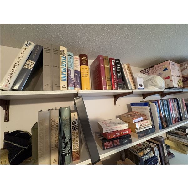 Large Assorted Hardcover and Paperback Book Collection Featuring Daniel Silva, Ludlum