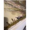 Image 3 : Signed Floegen Landscape Oil Painting of Cottage by Pond, Framed, 69x49 cm