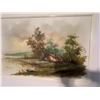 Image 5 : Signed Floegen Landscape Oil Painting of Cottage by Pond, Framed, 69x49 cm