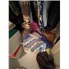 Image 8 : Closet Lot With Assorted Outerwear, Sweaters, Coolers, Vacuum, Blankets
