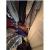 Image 9 : Closet Lot With Assorted Outerwear, Sweaters, Coolers, Vacuum, Blankets