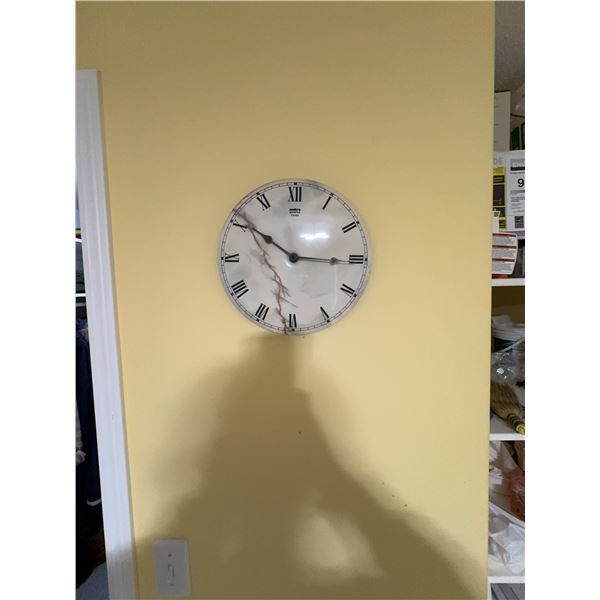 Umbra Quartz Wall Clock with Marble Design, Roman Numerals, 30cm Diameter