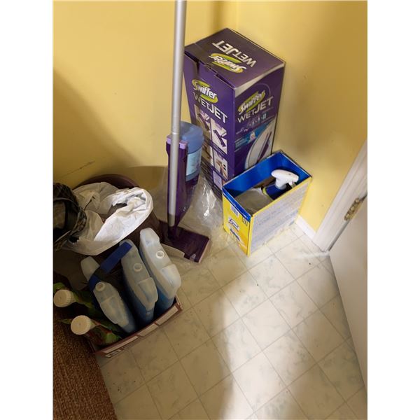 Swiffer WetJet Mop Set With Pads, Cleaner Bottles, and Boxed Kit