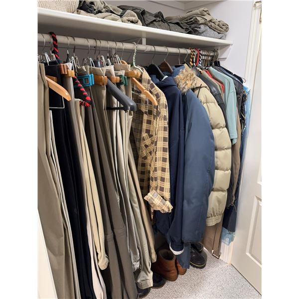 Men's Clothing Lot: Jackets Sears, Blue Goose, Shirts, Pants, Size Range L-XXL