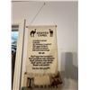 Image 2 : Stuffed Camel Recipe Wall Hanging, Pabst Blue Ribbon Tray, Metaxa Sign (3 Items)