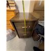 Image 5 : Wooden Two-Drawer File Cabinet with Oak Grain Finish 27x16x19 Inches