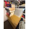 Image 4 : Three-Drawer Wood Dresser with Brass Handles, Measures 30 x 27 x 16 Inches