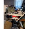 Image 4 : Plastic Shelving Unit With Assorted Clothing and Contents Included