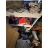 Image 5 : Plastic Shelving Unit With Assorted Clothing and Contents Included