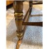 Image 4 : Wooden Rocking Chair With Turned Spindles, Gold Detailing, Cushion Backrest