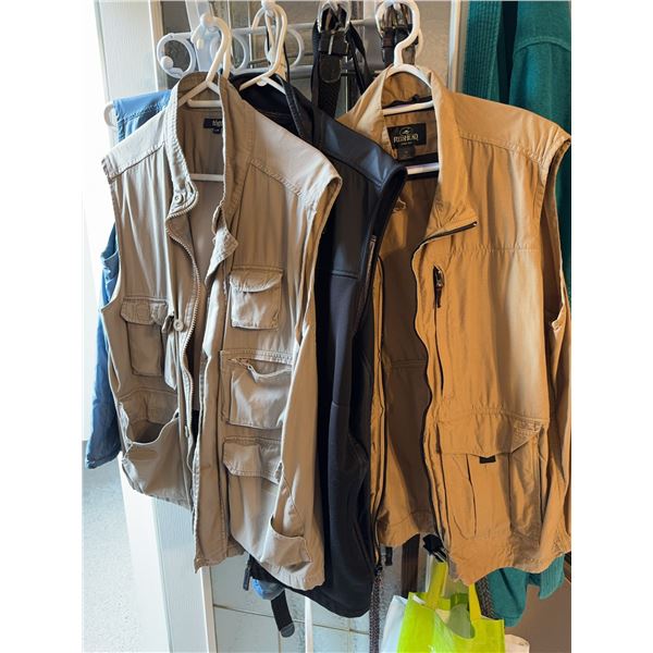 Rugged Earth Safari Fishing Vests, Beige, Multiple Pockets, Set of 2