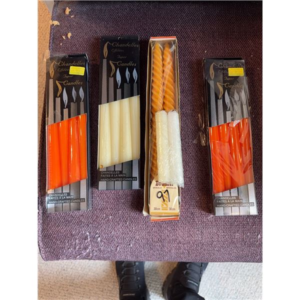 4 Boxes of Chandelles Fines Taper Candles and Bougies Longue 30cm