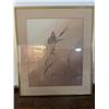 Image 1 : Butterfly and Grasses Framed Prints Signed by Artist