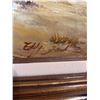 Image 2 : Eddy Ford Signed Seascape Painting with Dune Fence and Birds, Framed
