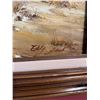 Image 3 : Eddy Ford Signed Seascape Painting with Dune Fence and Birds, Framed