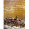 Image 5 : Eddy Ford Signed Seascape Painting with Dune Fence and Birds, Framed