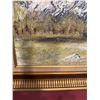 Image 3 : Signed Landscape Oil Painting of Mountain Cabin, Framed, 67 x 57 cm