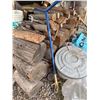 Image 1 : Garden Weasel Rotary Cultivator with Blue Handle and Metal Tines